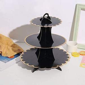 Support à gâteau en métal durable et écologique avec une grande surface pour gâteaux et desserts à plusieurs étages (5 pièces) lors de mariages ou d'événements - Product Image 1