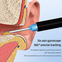 Nouvel appareil de soin des oreilles sans fil 109-1s - Technologie endoscopique LED portative en acier inoxydable ABS pour l'élimination du cérumen Interface anglaise