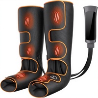 Masseur électrique pour les jambes, compression thermique, circulation des pieds et des mollets, soulagement de la douleur, bottes de compression, contrôleur manuel, 6 modes