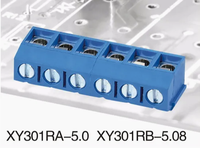 Bornes à vis Xinya Xy301 5 mm 5,08 mm avec certification UL/VDE, droites et coudées