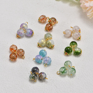 Botones de Cristal Estilo Chino, Redondos con Patrón Floral, Plateados, Accesorios de Joyería DIY, Cuentas Decorativas para Hanfu y Cheongsam - Product Image 1