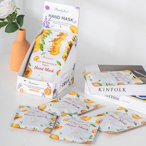 Gants de beauté hydratants et réparateurs pour le corps, nourrissants en profondeur, éclaircissants, vegan, blanchissants, doux et lisses, à la pêche - Product Image 2