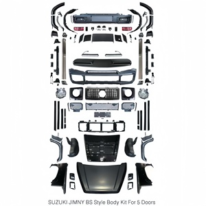 Kit carrosserie pour <span class=keywords><strong>Suzuki</strong></span> <span class=keywords><strong>Jimny</strong></span> 2 <span class=keywords><strong>portes</strong></span> <span class=keywords><strong>4</strong></span> <span class=keywords><strong>portes</strong></span>, mise à niveau vers Mercedes-Benz Classe G, style B, mini kit carrosserie G - Product Image 2