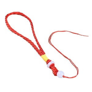 เชือกถักมือประดับลูกปัดหยกสีน้ำตาลแดง อุปกรณ์ DIY สำหรับทำพวงกุญแจห้อยรถประดับเมล็ดโพธิ์ - Product Image 4