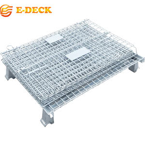 <span class=keywords><strong>Cage</strong></span> à palette en acier en grillage empilable pliable de stockage résistant d'<span class=keywords><strong>euro</strong></span> métal - Product Image 2