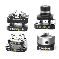 Étau auto-centrant compact avec mâchoires crantées en acier pour centre d'usinage CNC 5 axes