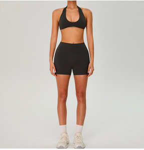 Wholesale Women Halter U Neck Yoga Bra Backless Removable Pad Low Impact Sports Bra Gym Pilates Running Fitness Top - Product Image 5