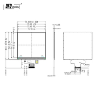 Écran LCD Modules d'Affichage TFT LCD 3,95 Pouces 3,95'' 4'' Haute Contraste Carré MIPI IPS 430nits 720x720 pour Maison Intelligente