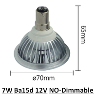 Lámpara LED AR70 con Reflector de Aluminio, Atenuable, E27, Foco para Hotel, GU10 MR16 Ba15d, 6W 7W, DC12V AC85-265v