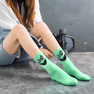 Wholesale Women's Funny Candy Color Spring Autumn Summer Cartoon Breathable Anti-Bacterial Crew <b>Socks</b> Cotton Blend High Quality - Product Image 3