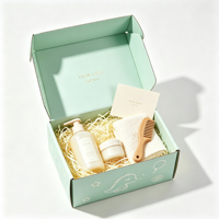 Boîte en carton ondulé finition mate, imprimée en couleur, avec garnissage déchiqueté, pour coffrets cadeaux de produits de beauté