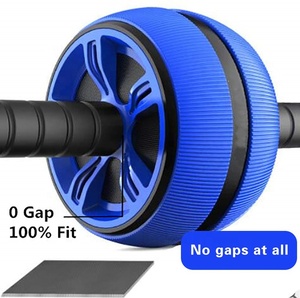 Ab Wheel Abdominal Lumbar Exercise with Extra Thick <strong>Knee</strong> Pad Mat EVA Foam TPR Unisex Workout Fitness <strong>Exerciser</strong> - Product Image 2
