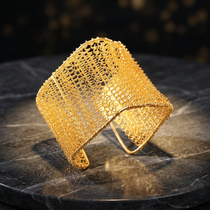 Brazalete de cadena geométrica chapada en oro para mujer con engaste de bisel, joyería bohemia de aleación para fiestas. - Product Image 1