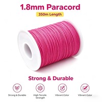Cordon en nylon enduit de 1,8 mm, 1140 pieds, pour macramé, textile domestique, vêtements, chaussures, fabrication de bijoux et artisanat DIY - Haute ténacité
