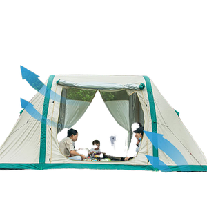 Randonnée en plein air <span class=keywords><strong>camping</strong></span> deux chambres tente familiale Village 13 tente automatique tente Bar à ressort - Product Image 1