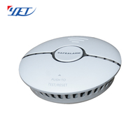 Detektor Asap Zigbee YET6202 Bertenaga Baterai, Alarm Asap Fotoelektrik Nirkabel untuk Rumah Pintar, Sensor Alarm Kebakaran
