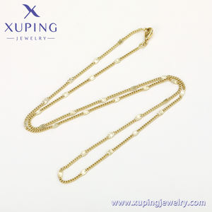 Xuping collana a catena cubana di vendita calda delle americhe della busta 55cm di personalità placcata oro 14k a buon mercato all'ingrosso con trasporto libero - Product Image 6