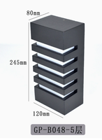 Projecteurs LED muraux extérieurs étanches IP55 en alliage d'aluminium pour villas, cours, balcons et couloirs - Angle de faisceau de 180°
