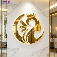 Signalétique en acier inoxydable rétroéclairée personnalisée, enseigne 3D avec lettres LED pour logo d'entreprise, idéale pour les instituts de beauté, salons et réceptions de bureaux