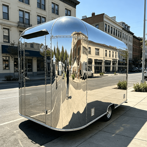 Custom Coffee Cart Stainless Steel Kiosk Outdoor Coffee Cart Stainless Steel Mobile Cafe Truck Bubble Tea Food Truck - Product Image 4