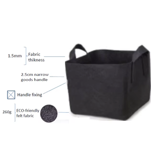 Sacs de culture en <span class=keywords><strong>feutre</strong></span> respirant de qualité supérieure, écologiques, pour jardinage intérieur et extérieur |   Favorise la formation de racines robustes 4-5 gallons - Product Image 4