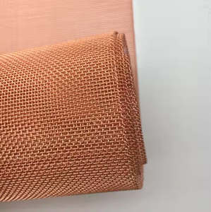 Yüksek hassasiyetli dokuma bakır ızgara tel örgü rulosu koruyucu kumaş dokuma tel örgü - Product Image 1