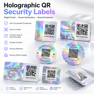 สติกเกอร์โฮโลแกรม QR Code ป้องกันการปลอมแปลง พร้อมหมายเลขซีเรียลเฉพาะ  ตรวจสอบการสแกน - Product Image 3