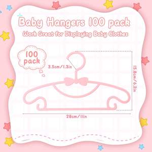 Plastic Clothes Garment Cloth Drying Wholesale Colored Multifunctional Children's Bow Plastic <b>Hanger</b> - Product Image 2