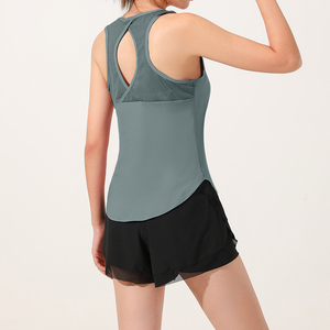 Femmes nouvelle mode respirant Yoga <span class=keywords><strong>sport</strong></span> soutien-gorge mince ajusté séchage rapide hauts de gymnastique athlétique Compression à manches courtes T-<span class=keywords><strong>shirt</strong></span> pour - Product Image 2