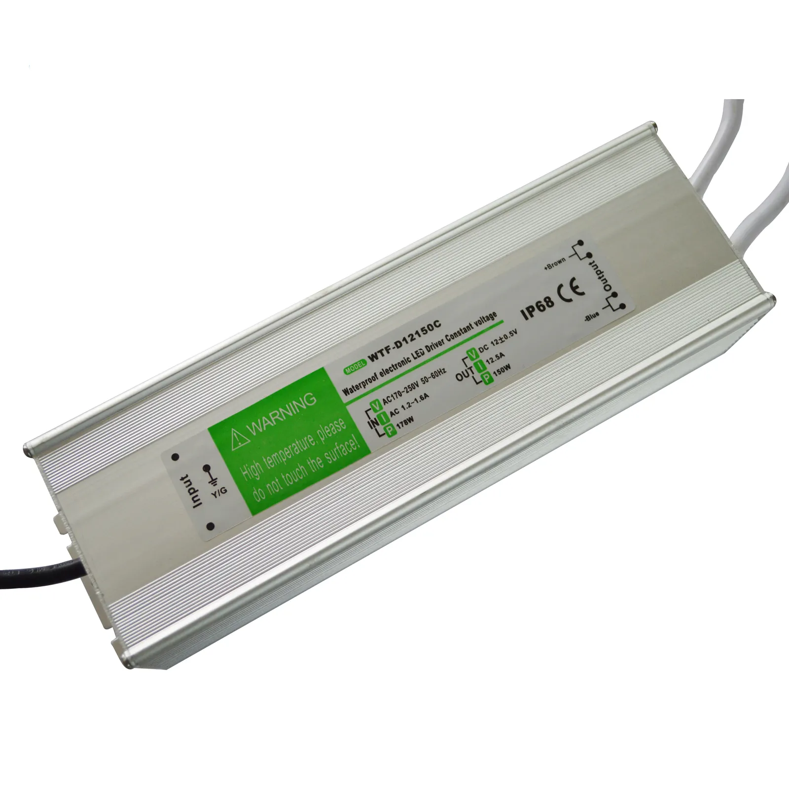 12 V 60 W tensión constante conductor llevado electrónico impermeable IP67 CE RoHS aprobado 24 V 50 W