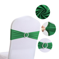 Cerceau de chaise élastique à boucle ronde sans nœud avec bandeau de chaise à nœud vente en gros pour mariage d'hôtel
