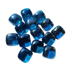 Bon Prix CHANGQI CCU-LB Bleu Clair Haute Lustre Verre Lumineux 25x25x14mm pour Foyer/Cheminée Gaz Naturel/<span class=keywords><strong>Propane</strong></span> - Product Image 1