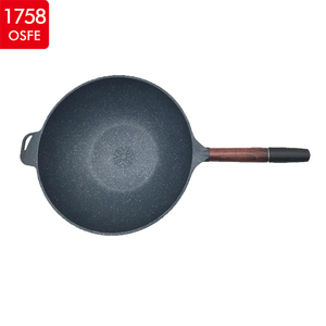 Chino <span class=keywords><strong>gran</strong></span> 32Cm de fundición de aluminio antiadherente <span class=keywords><strong>Wok</strong></span> con tapa - Product Image 5