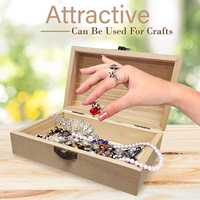 Boîtes en bois non finies bon marché pour l'artisanat Emballage pour petit sachet de thé Bijoux Signes muraux Artisanat en bois de qualité