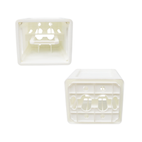 Organisateur multifonction QS à 6 compartiments pour diverses bouteilles et canettes, caisse en plastique durable