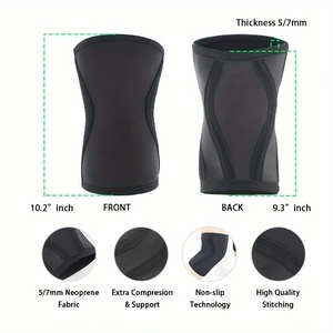Genouillères de compression en néoprène 7 mm pour hommes et femmes, protection des <span class=keywords><strong>genoux</strong></span> pour la gym, le <span class=keywords><strong>CrossFit</strong></span> et l'haltérophilie - Product Image 4