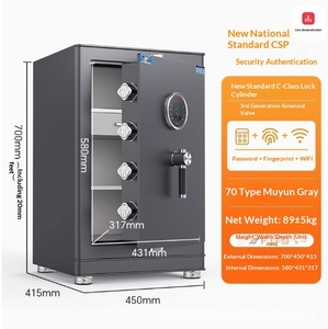 Caja Fuerte Estándar Nacional para el <span class=keywords><strong>Hogar</strong></span> y la Oficina de la Marca Tiger CSP, con Cerradura de Huella Dactilar y Contraseña, Serie Jin Ming, 1500 mm de Dimensión - Product Image 5