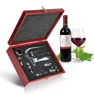 Kit d'ouverture de vin <span class=keywords><strong>professionnel</strong></span> <span class=keywords><strong>à</strong></span> succès, 9 pièces, <span class=keywords><strong>tire</strong></span>-<span class=keywords><strong>bouchon</strong></span> en acier inoxydable avec <span class=keywords><strong>bouchon</strong></span> sous vide, verseur, coupe-capsule, coffret cadeau - Product Image 6