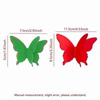 Guirlande papillon 3D arc-en-ciel verticale colorée à suspendre pour la Saint-Valentin, décoration de fête, anniversaire, mariage