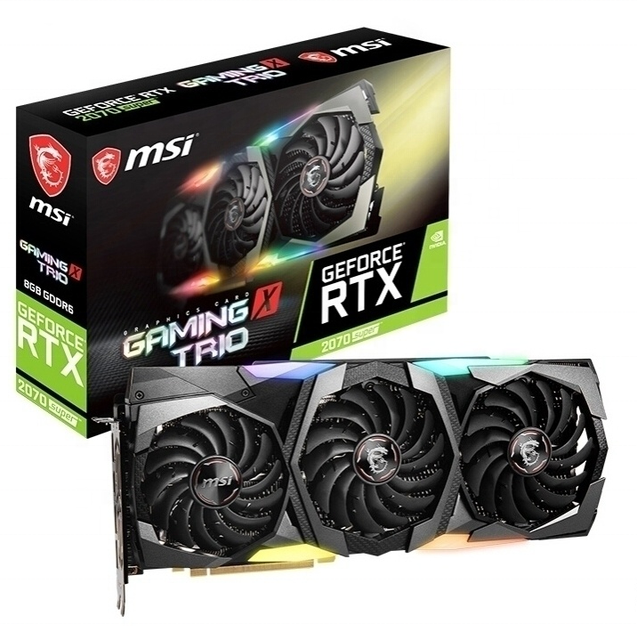 Warehouse Second-hand MSI GeForce RTX 2070 SUPER GAMING X TRIO GPU GDDR6 8GB 2070 SUPER Gaming X Trio Graphics