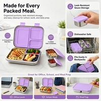 Service de vente en gros OEM ODM, logo personnalisé, boîte à lunch portable, étanche, écologique, en Tritan, silicone, acier inoxydable, qualité alimentaire
