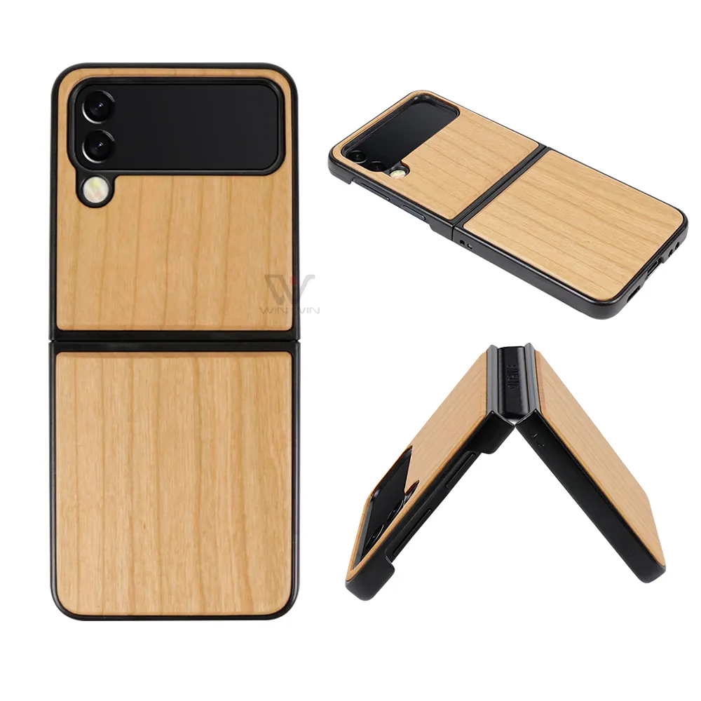 Coque de téléphone portable en bois personnalisée en gros pour Samsung GalaxyZ Fold Flip3 4 pour Galaxy Z Fold4 5g coque de téléphone portable