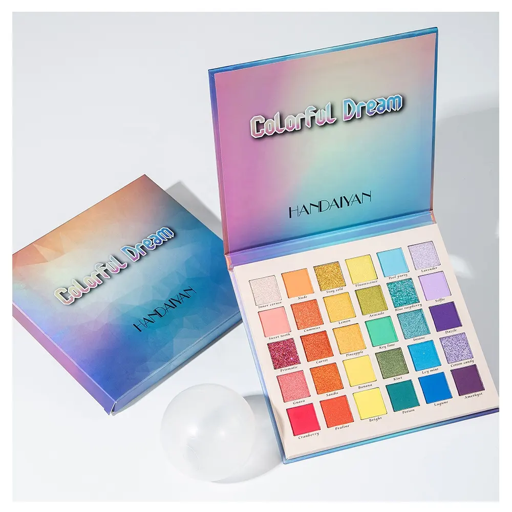 Palet Eyeshadow Riasan Mata Organik Tanpa Logo Kosmetik Pigmen Tinggi Kustom 2022 Label Pribadi Palet Eyeshadow 30 Warna