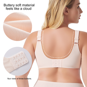 MIMI OEM <span class=keywords><strong>Soutien</strong></span>-<span class=keywords><strong>gorge</strong></span> Jacquard pour les mamans enceintes de grande <span class=keywords><strong>taille</strong></span> Bretelles larges et ailes à haute élasticité Couverture complète Confort Vêtements de tous les jours - Product Image 4