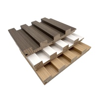 Panel de listón de madera maciza, materiales de construcción, Panel de pared estriado, precio de fábrica, venta al por mayor
