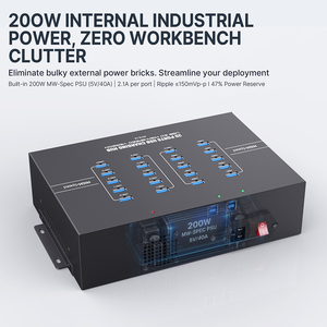 Sipolar A-223 <span class=keywords><strong>Hub</strong></span> <span class=keywords><strong>USB</strong></span> 3.0 de 20 Puertos de Grado Industrial, Transferencia de Datos de Alta Velocidad para Estación de Carga de Kiosco - Product Image 2