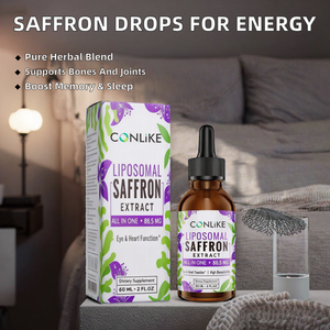 Extrait de Safran Liquide Oral <span class=keywords><strong>pour</strong></span> Adultes avec L-Théanine, Camomille, Vitamines C, B6, <span class=keywords><strong>B12</strong></span> et D3 – Gouttes <span class=keywords><strong>pour</strong></span> l'Immunité, l'Énergie et le Sommeil - Product Image 2
