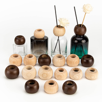 Bouchon en bois personnalisé avec logo, couvercle à vis pour diffuseur de parfum écologique, 22mm 24mm 28mm, léger et portable