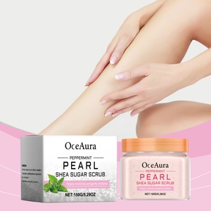 Exfoliante de Azúcar de Menta Refrescante Premium con Perlas de Karité para el Cuidado Facial y Corporal - Product Image 5