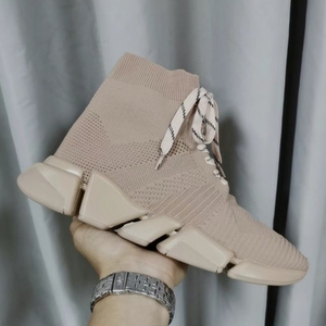 Zapatillas de plataforma unisex de lujo con cordones, zapatillas de plataforma de punto elástico de diseñador para todo tipo de clima, zapatillas deportivas para hombre - Product Image 3